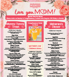 Gaylord Mothers Day Menu